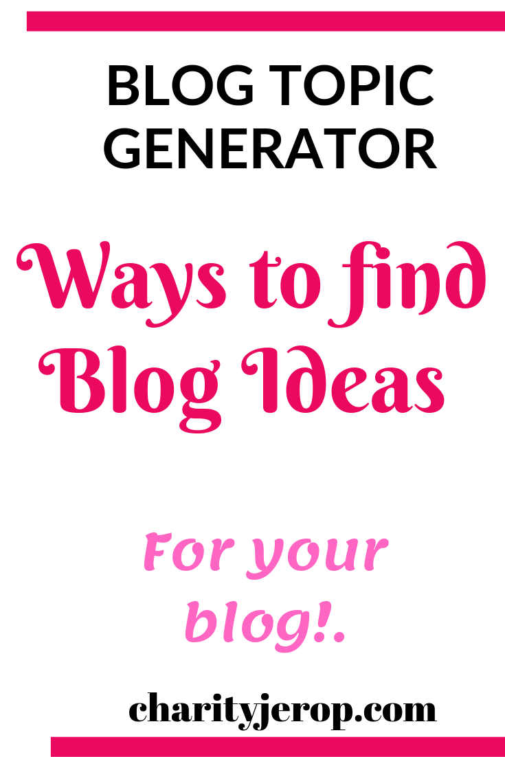 Blog topic generator